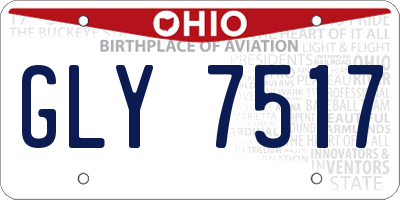 OH license plate GLY7517