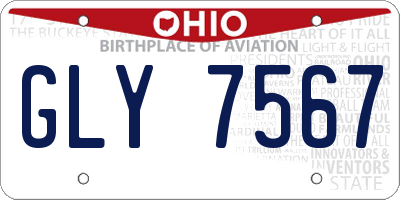 OH license plate GLY7567