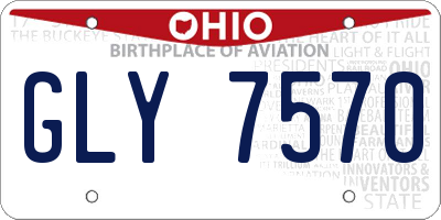 OH license plate GLY7570