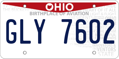 OH license plate GLY7602