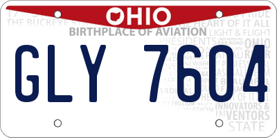 OH license plate GLY7604