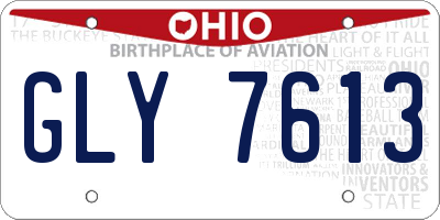 OH license plate GLY7613