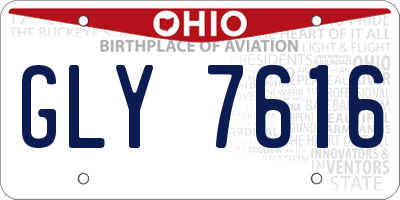 OH license plate GLY7616