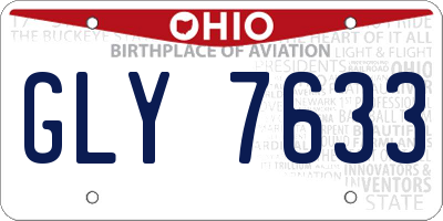 OH license plate GLY7633