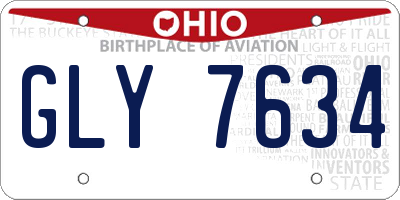 OH license plate GLY7634