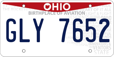 OH license plate GLY7652