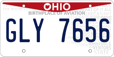 OH license plate GLY7656