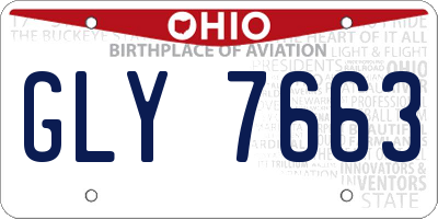 OH license plate GLY7663