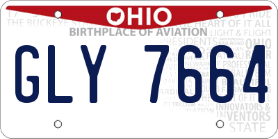 OH license plate GLY7664