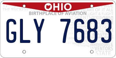 OH license plate GLY7683