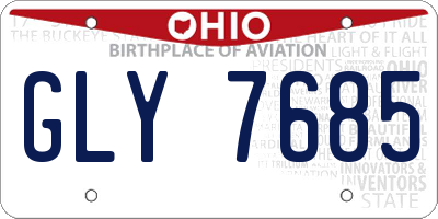 OH license plate GLY7685