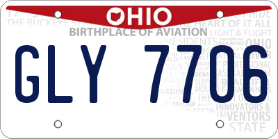 OH license plate GLY7706