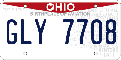 OH license plate GLY7708