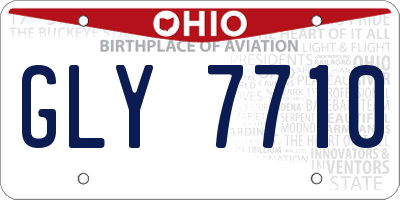 OH license plate GLY7710