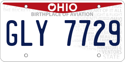 OH license plate GLY7729