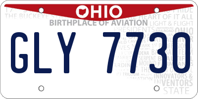 OH license plate GLY7730