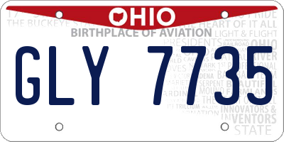 OH license plate GLY7735