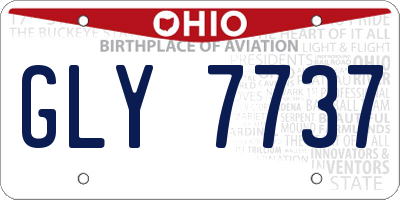 OH license plate GLY7737