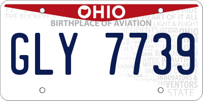 OH license plate GLY7739
