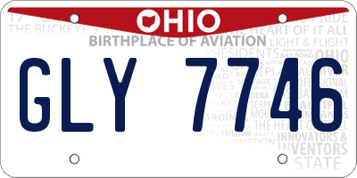 OH license plate GLY7746