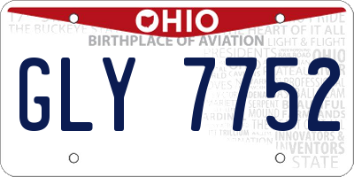 OH license plate GLY7752