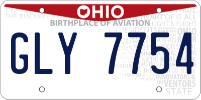 OH license plate GLY7754