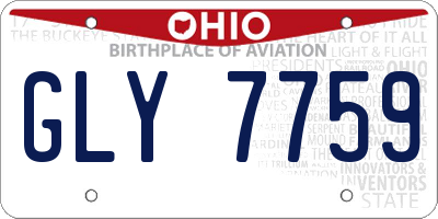 OH license plate GLY7759