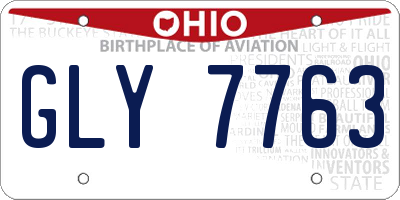 OH license plate GLY7763
