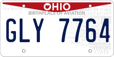 OH license plate GLY7764