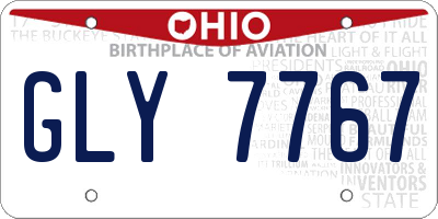 OH license plate GLY7767