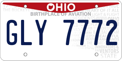 OH license plate GLY7772