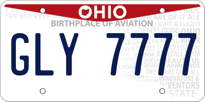 OH license plate GLY7777