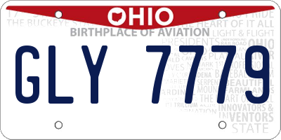OH license plate GLY7779