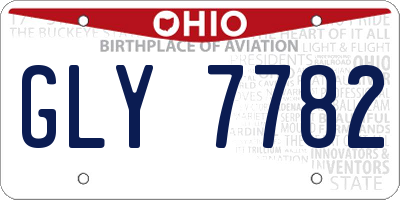 OH license plate GLY7782
