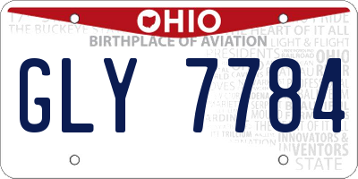 OH license plate GLY7784