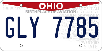 OH license plate GLY7785
