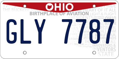OH license plate GLY7787