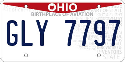 OH license plate GLY7797