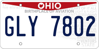 OH license plate GLY7802