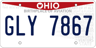 OH license plate GLY7867