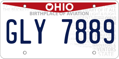 OH license plate GLY7889