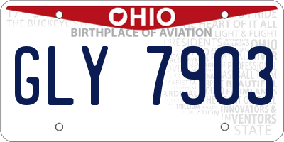 OH license plate GLY7903