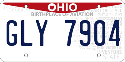 OH license plate GLY7904