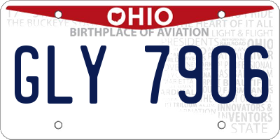 OH license plate GLY7906
