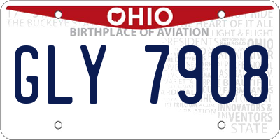 OH license plate GLY7908