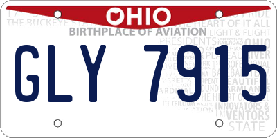 OH license plate GLY7915