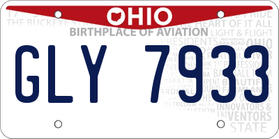 OH license plate GLY7933