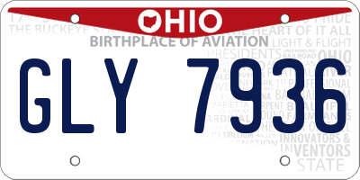 OH license plate GLY7936