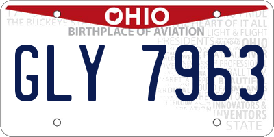 OH license plate GLY7963