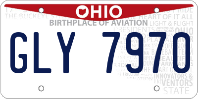 OH license plate GLY7970